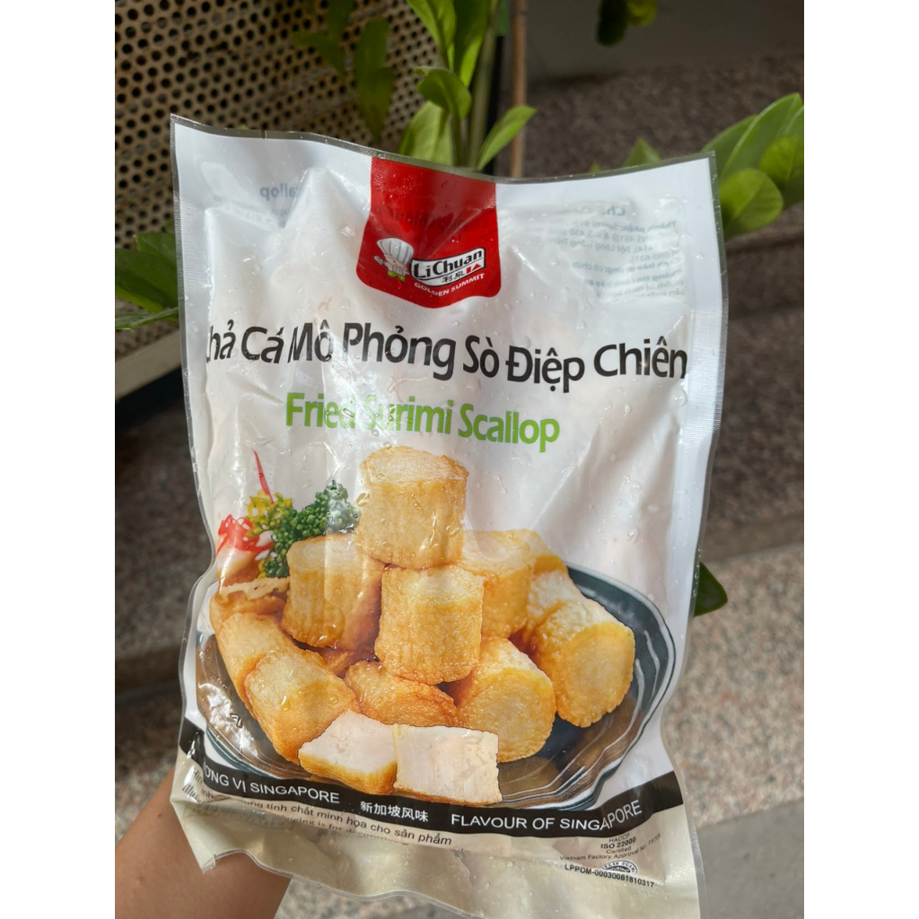 Sò điệp surimi Lichuan 500g, viên sò điệp lichuan singapore, chả cá mô phỏng sò điệp