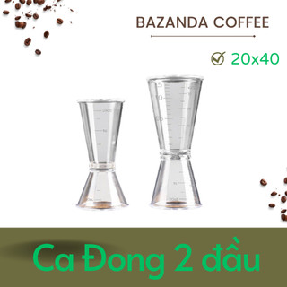 Ly Đong Định Lượng 2 Đầu/Cốc Đong Nhựa Jigger 2 Đầu XPha Chế Định Mức Rõ Ràng 20-40ml