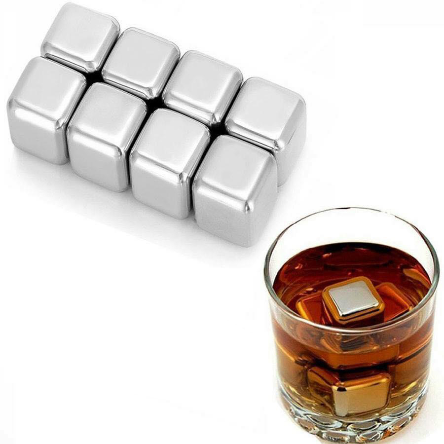 Set đá vĩnh cửu không tan lạnh sâu T MALL thép không gỉ 304 làm đá viên uống rượ u bi a - KJD01