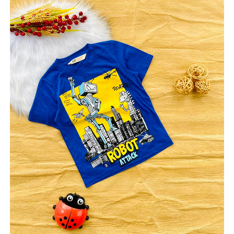 🦑 Áo cotton H&M xuất bé trai từ 17-55kg