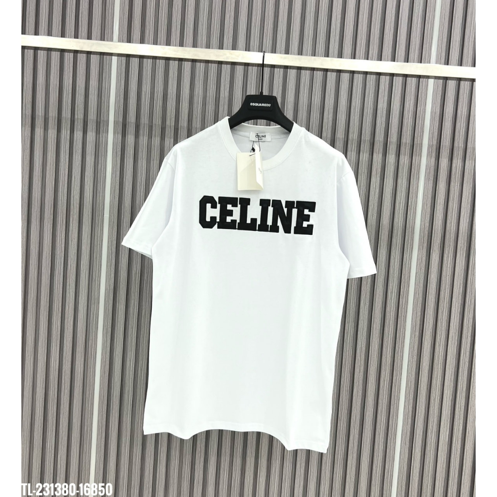 Áo Thun Nam Nữ Họa Tiết In Chữ CÊLINÊ Chất Liệu Cotton Co Dãn - Áo Thun Nam Nữ Siêu Đẹp