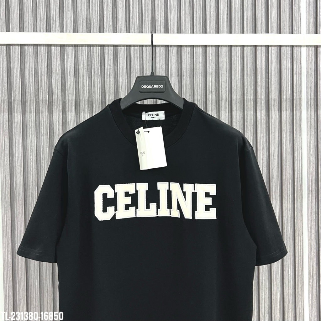 Áo Thun Nam Nữ Họa Tiết In Chữ CÊLINÊ Chất Liệu Cotton Co Dãn - Áo Thun Nam Nữ Siêu Đẹp