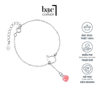 Lắc Chân Bạc, Vòng Chân Bạc Nhiều Mẫu Cute Tùy Chỉnh Độ Dài Chất Liệu Bạc 925 Sáng Bóng Không Gỉ - Bạc Corner