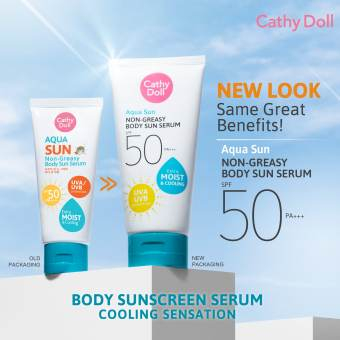 Serum Chống Nắng Cathy Doll Aqua Sun Non Greasy Body Sun SPF50 / Glow & Cover Body Makeup Sun SPF30 138ml Cathy Doll
