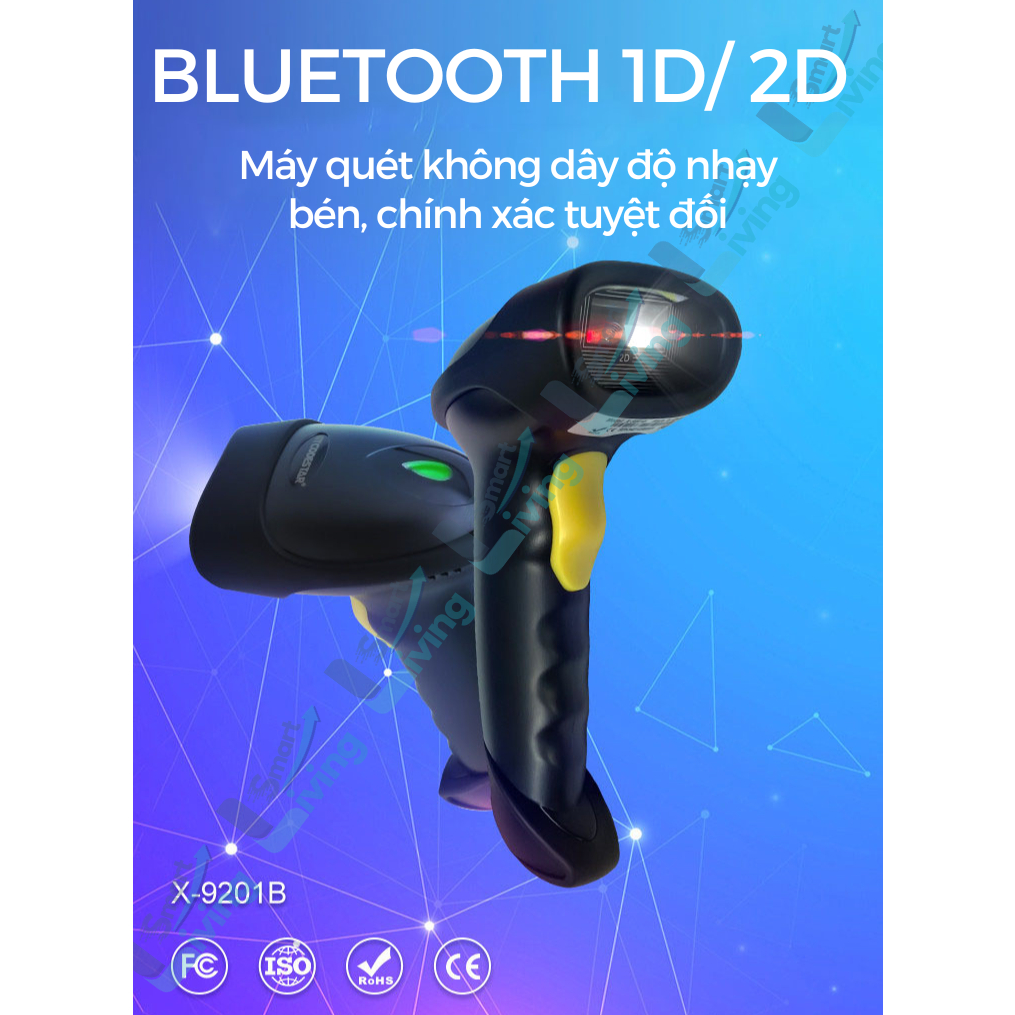 Máy Quét Mã Vạch KAW Bluetooth 5.0 không dây giúp quét mã vạch 1D nhanh chuẩn chính xác