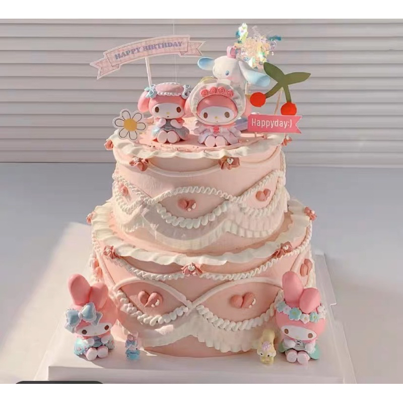 Đồ trang trí búp bê để bàn dòng Melody, Garland Melody ngồi dễ thương. Mô hình Melody quà tặng đáng yêu