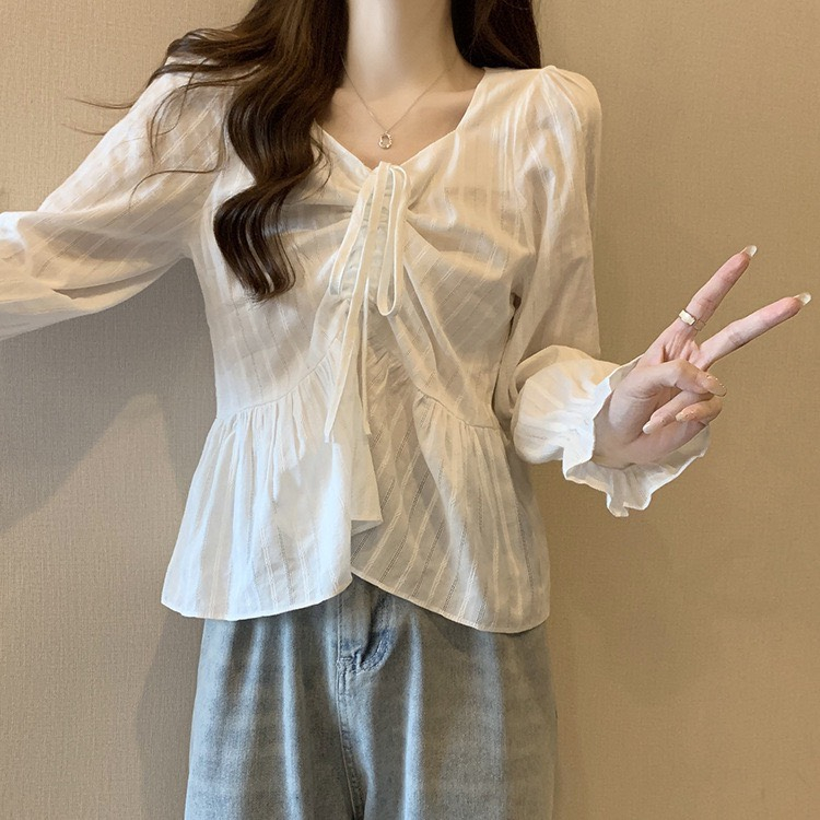 Áo BIGSIZE dài tay rút ngực M5901 55-95KG