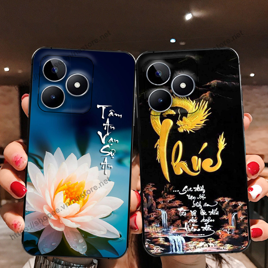 Ốp lưng REALME C51 thư pháp TÀI LỘC, TÂM AN, CHA MẸ ĐẸP Ý NGHĨA GIÁ RẺ