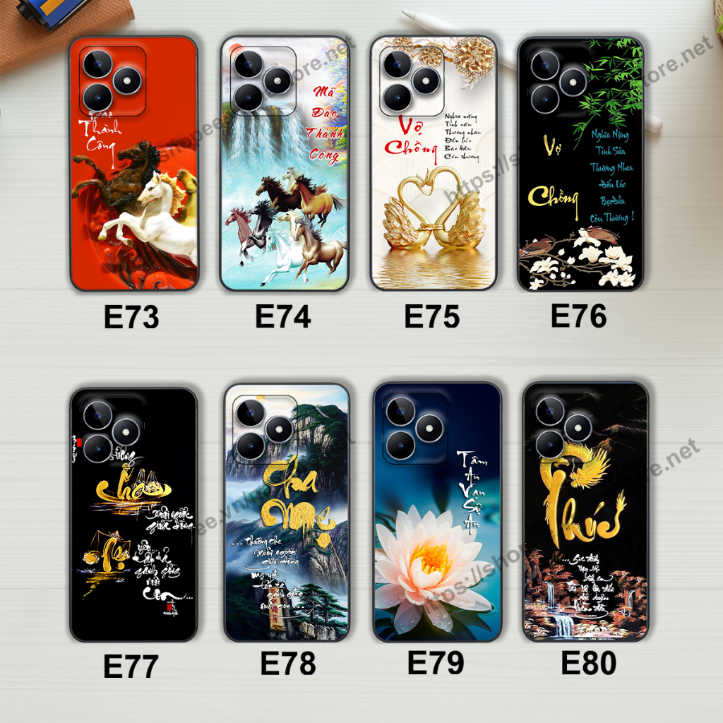 Ốp lưng REALME C51 thư pháp TÀI LỘC, TÂM AN, CHA MẸ ĐẸP Ý NGHĨA GIÁ RẺ