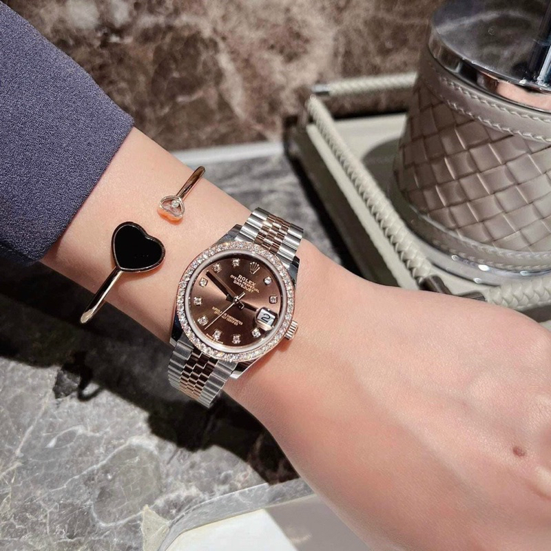 SIÊU CẤP_ Đồng Hồ Nữ ALEXX Dây Inox Chạy Cơ Tự Động Máy Thụy Sĩ