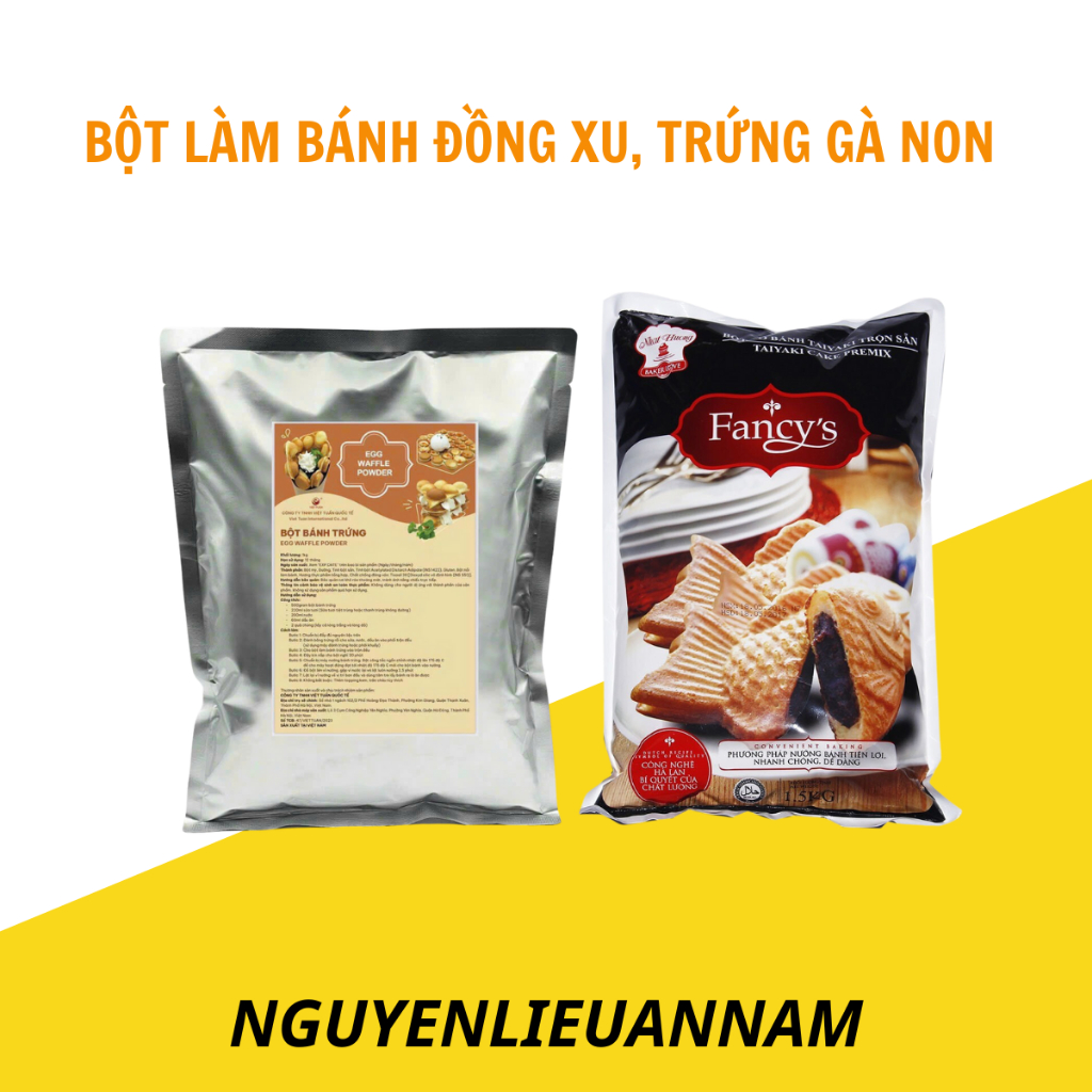 [HOT] BỘT LÀM BÁNH ĐỒNG XU phô mai, bánh trứng gà non túi 1kg thơm ngon, hàng Việt Nam