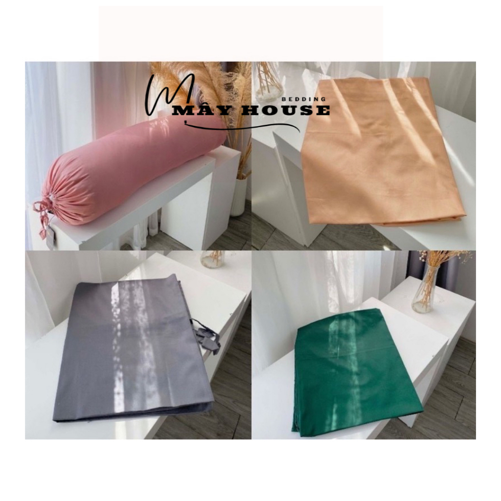 Vỏ gối ôm cùng bộ lụa thái MÂY HOUSE mềm mịn mát kích thước 35x105cm
