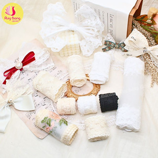 Ren thêu hoa cao cấp dùng làm nơ kẹp tóc, nơ trang trí....link 2