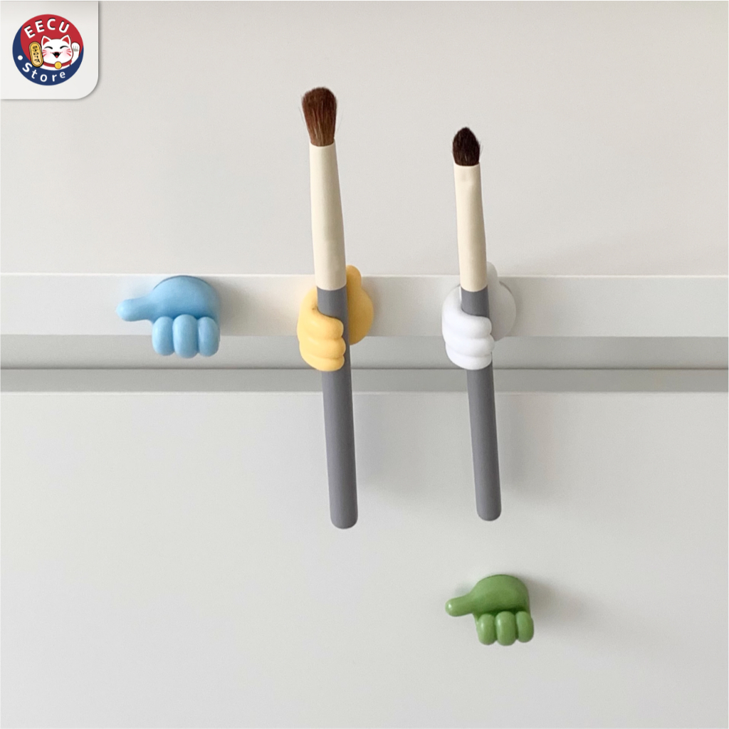 Móc treo dây cáp sạc, Móc dán tường treo đồ, kẹp giữ cáp sạc hình bàn tay độc đáo - Eecu Store