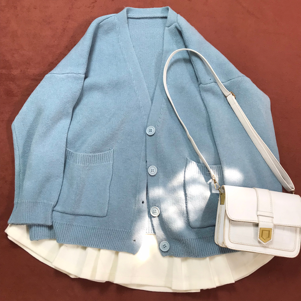 Cardigan Len Hàn Khoác 2Hand Siêu Mới