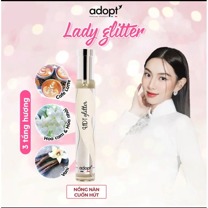 Nước Hoa Nữ Adopt' LADY GLITTER Hương Thơm Kiêu Sa - Nước hoa Pháp chính hãng dung tích 30 ml