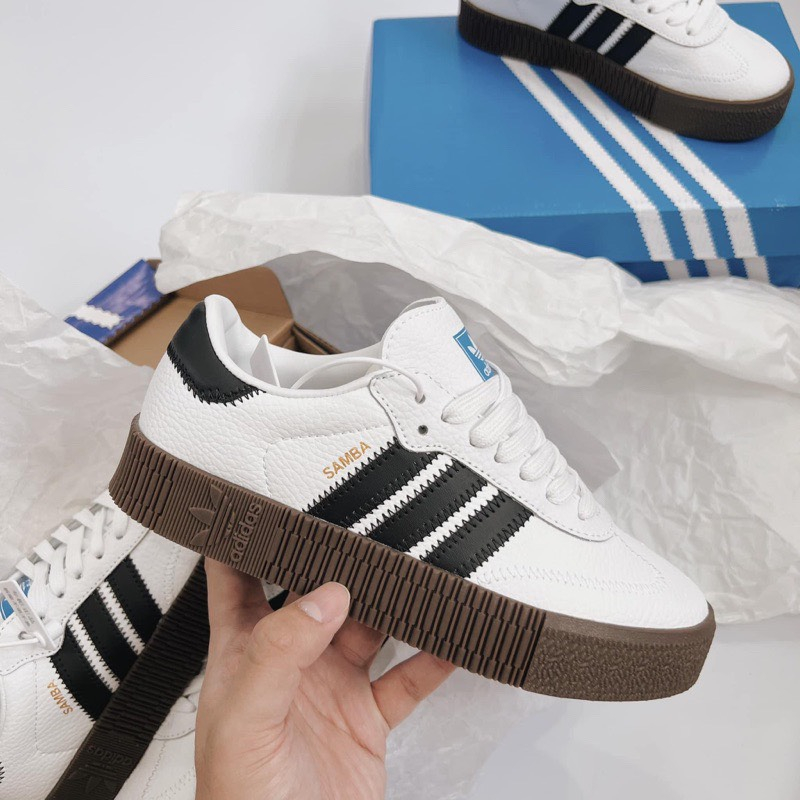 Giày Adidas Samba đế nâu nam nữ, giày Samba đế cao bản cao cấp Trung full phụ kiện | BigBuy360 - bigbuy360.vn