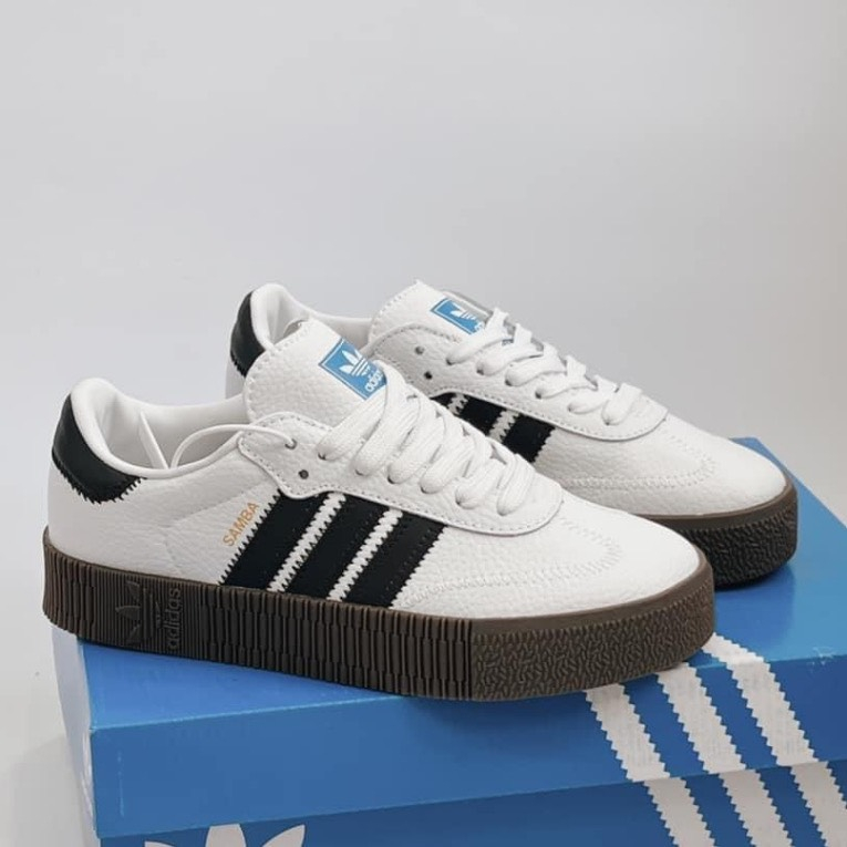 Giày Adidas Samba đế nâu nam nữ, giày Samba đế cao bản cao cấp Trung full phụ kiện | BigBuy360 - bigbuy360.vn