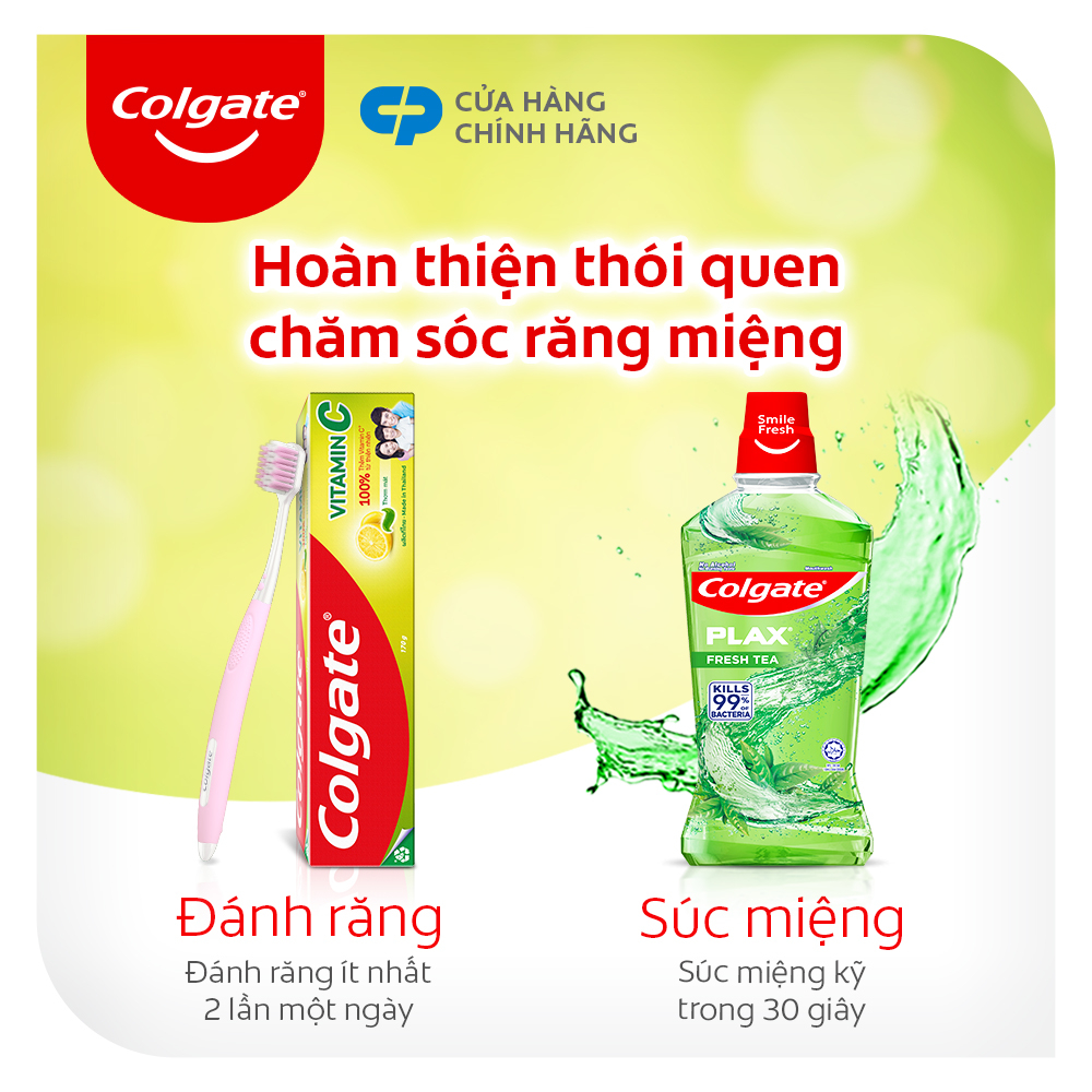 Bộ 3 Kem đánh răng Colgate Vitamin C thơm mát 170g/ tuýp