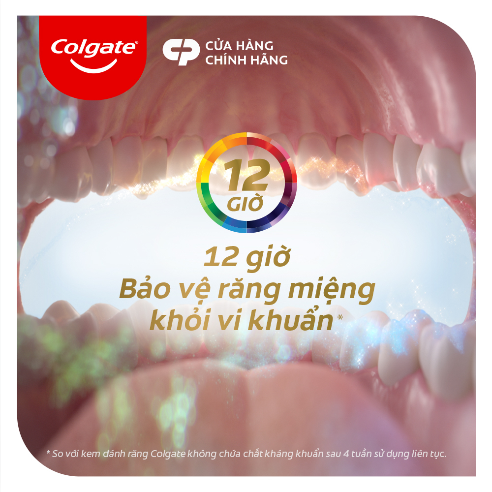 Bộ 3 Kem đánh răng Colgate Total Clean Mint hương bạc hà bảo vệ toàn diện 12 giờ 170g