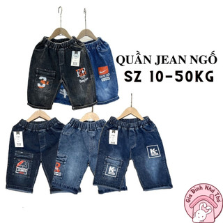 (10-55kg) Quần bò jean ngố, lửng cao cấp cho bé trai đi học đi chơi - Mẫu giao ngẫu nhiên