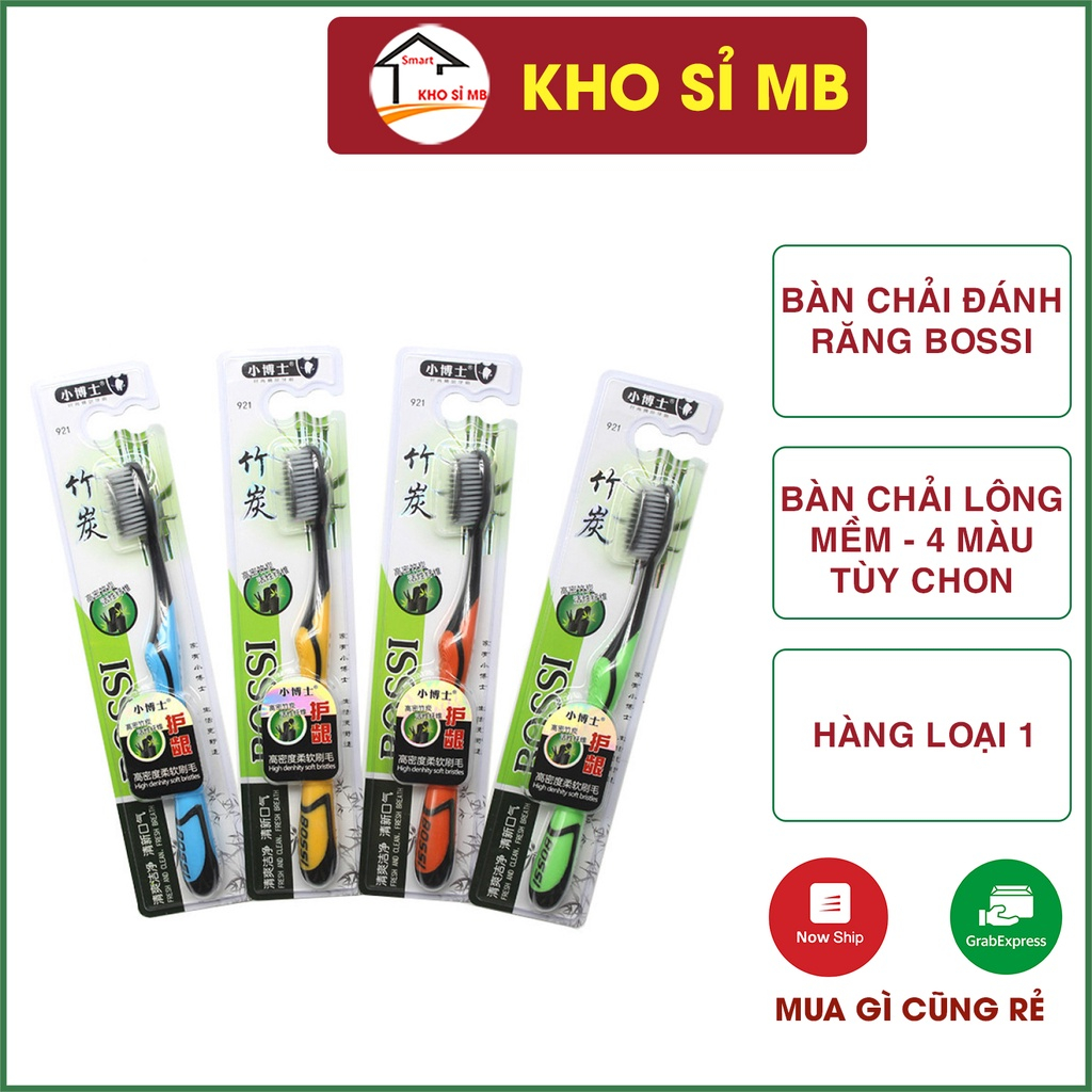 Bàn chải đánh răng than tre hoạt tính, bàn chải Bossi Hàn Quốc 921