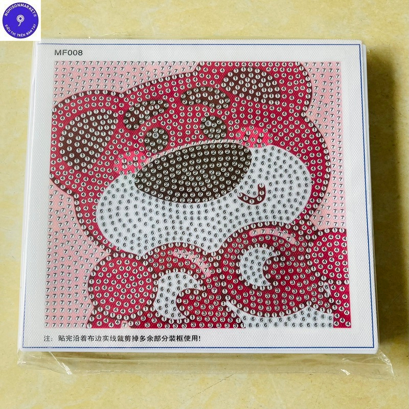 Bộ Tranh Đính Đá Tự Làm Mẫu Gấu Dâu Ngẫu Nhiên Tranh Đính Đá Họa Tiết Đá Đẹp 5D Rèn Luyện Tính Kiên Trì Khéo Léo