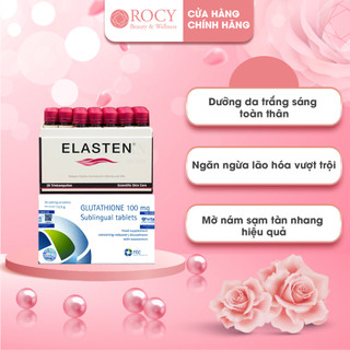 Viên Ngậm Trắng Da Glutathione 100mg + Nước Uống Collagen Elasten
