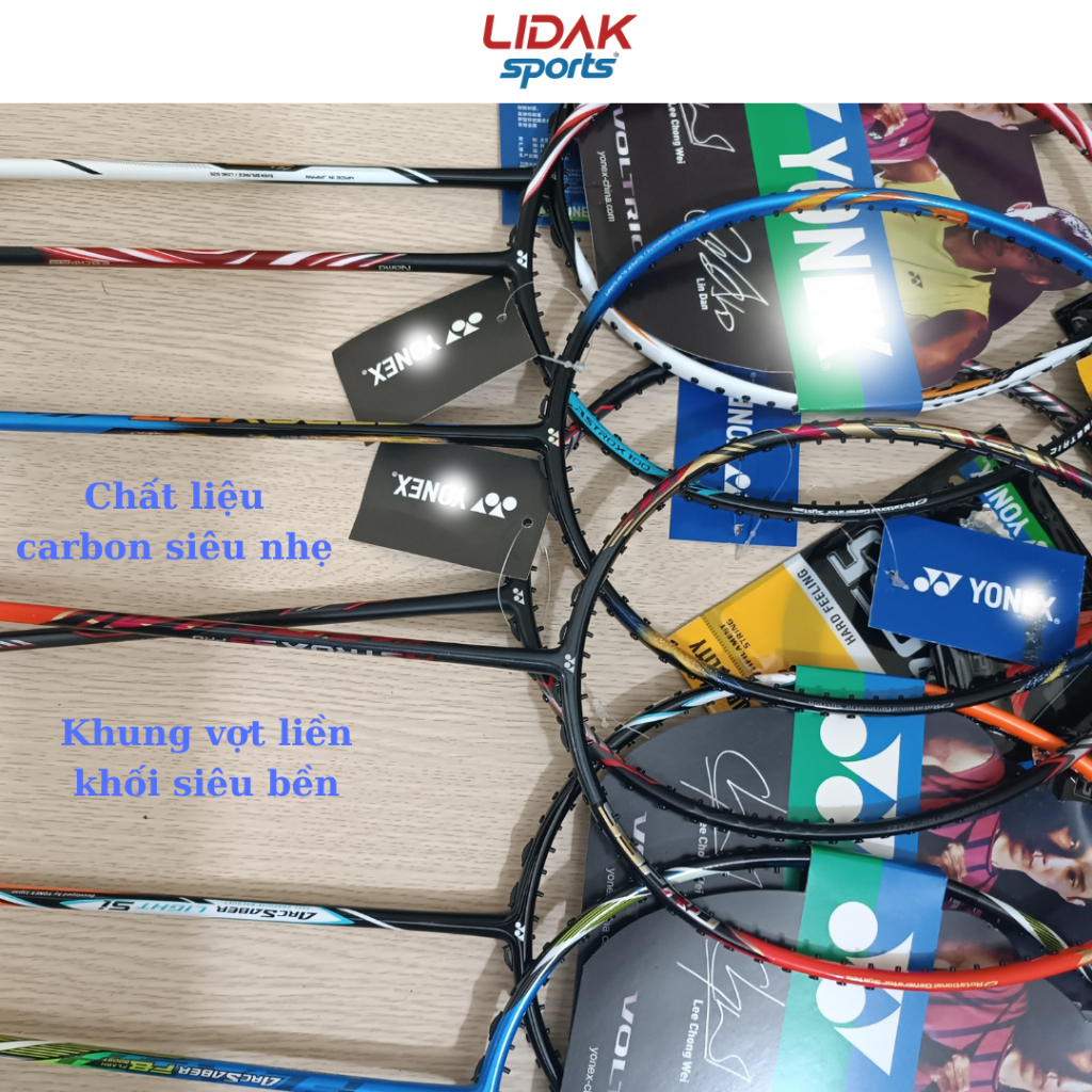 Vợt cầu lông yonex mức căng đến 10kg phù hợp với trẻ em học sinh sinh viên và người chơi phong trào - LIDAK SPORT