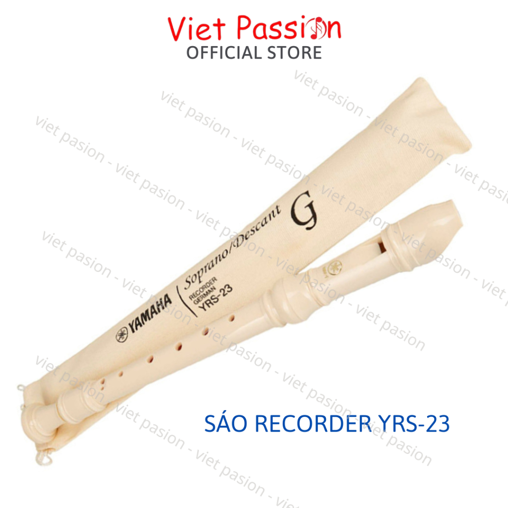 Sáo Recorder Soprano Yamaha YRS-24B Tone C (Đô) dành cho học sinh Viet Passion