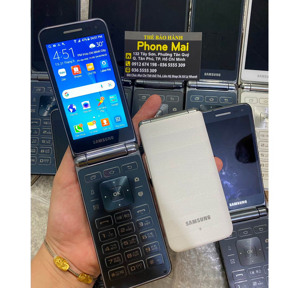 Điện Thoại SAM SUNG NẮP GẬP + CẢM ỨNG + ANDROID CÓ 4G , WIFI - CÓ TIẾNG VIỆT