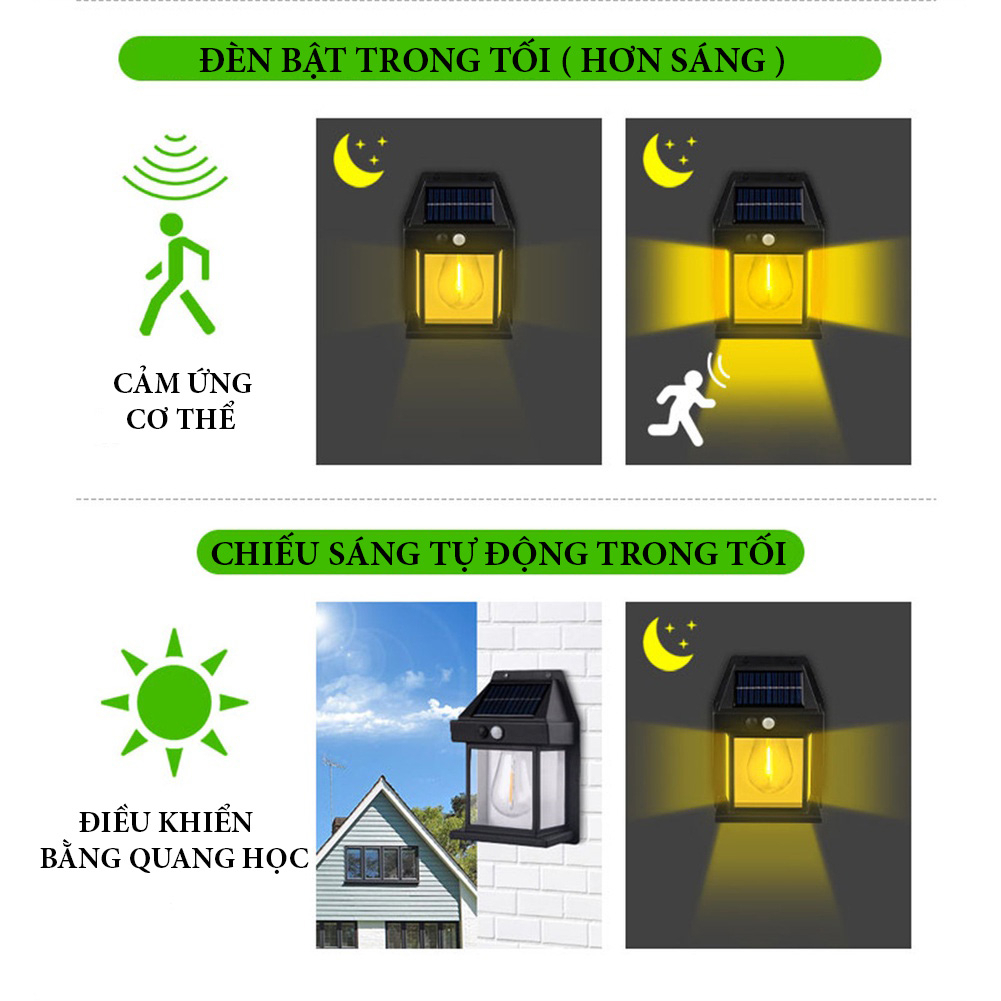 Đèn năng lượng mặt trời cảm biến hồng ngoại chiếu sáng thông minh BK-888