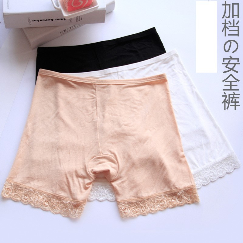 Quần đùi mặc trong váy cotton viền ren co dãn thoải mái