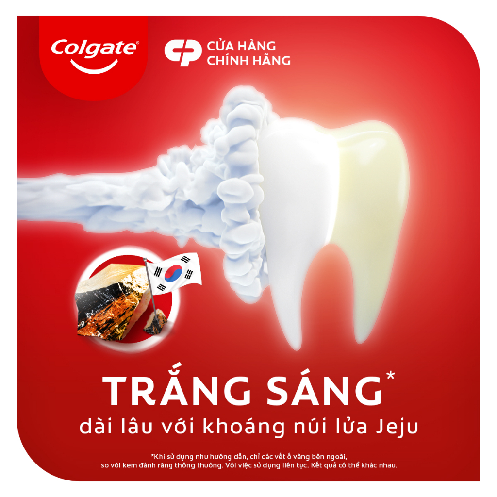 Bộ 4 Kem Đánh Răng Colgate trắng răng Optic White khoáng núi lửa Hàn Quốc 100g