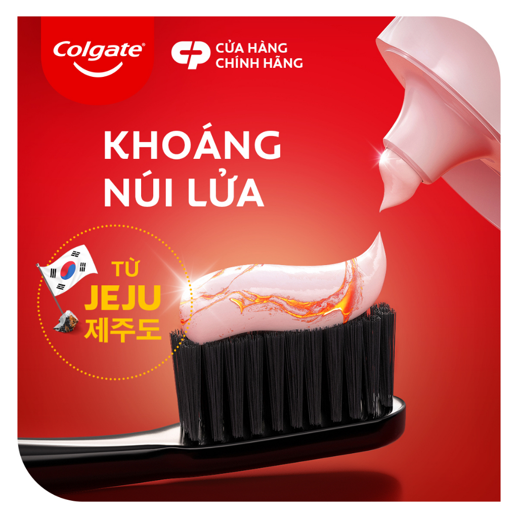 Bộ 4 Kem Đánh Răng Colgate trắng răng Optic White khoáng núi lửa Hàn Quốc 100g