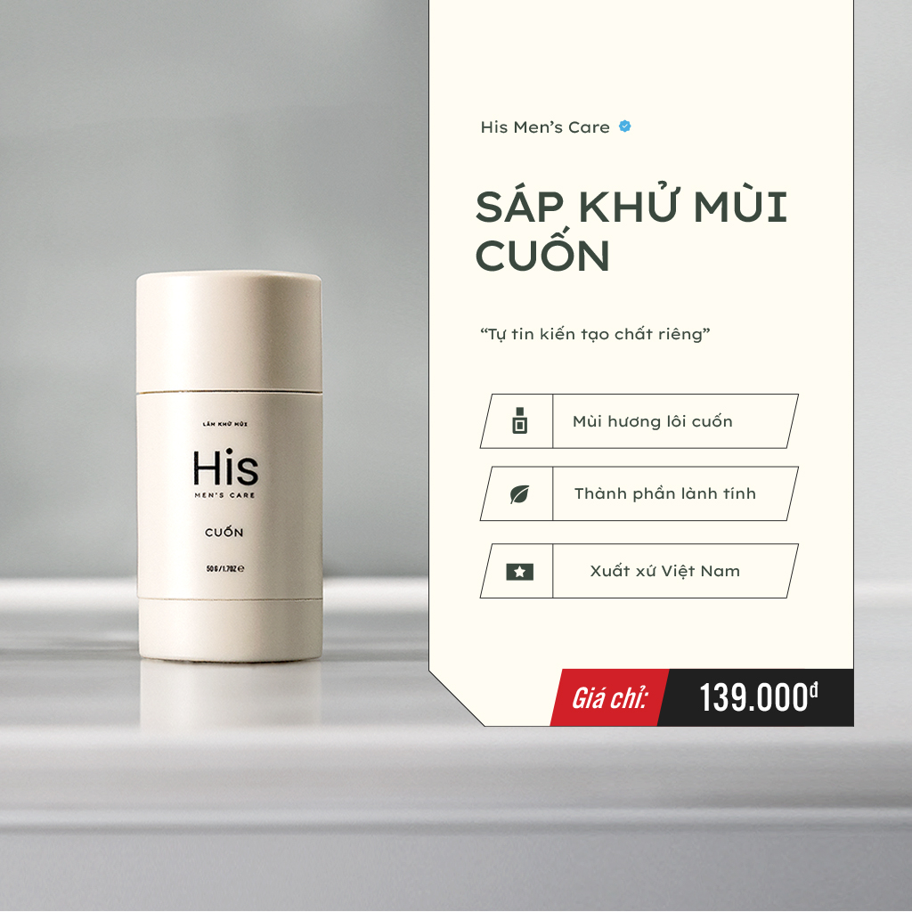 Sáp Khử Mùi Nam His men's care hương nước hoa sạch sâu - Sáp Khử Mùi Cuốn