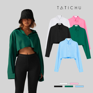 TATICHU - Áo sơ mi kate croptop form rộng - Cropped Inspiration Shirt