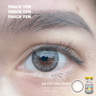 Lens Mắt Cotton Candy Xám Tự Nhiên giãn nhỏ - 0-10 độ kính áp tròng