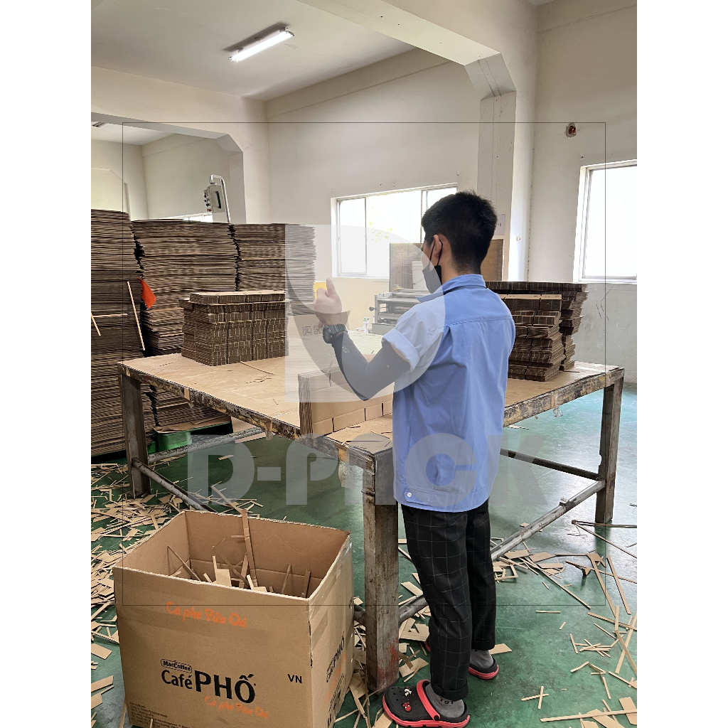 Hộp giấy, thùng giấy 17x17x6cm đóng hàng D-PACK màu nâu, A1, sóng B giá xưởng, hỗ trợ in thương hiệu