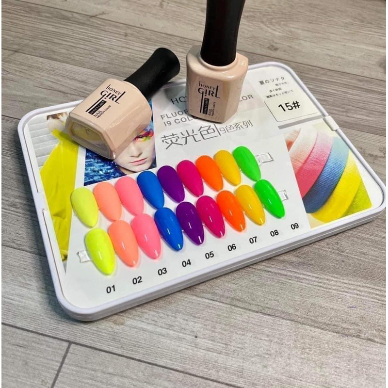 Set Sơn Gel Neon 9 Màu Hãng Honey Siêu Đẹp💅