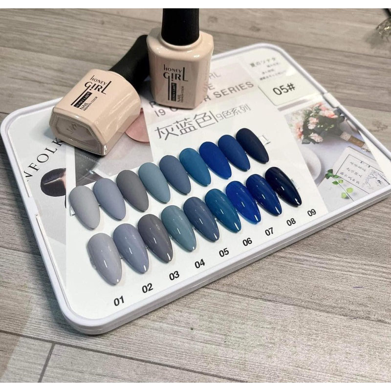 Set 9 màu honey siêu đẹp rất nhiều set,mời khách lưạ 💅tặng luôn bản màu sơn sẵn💅💅💅