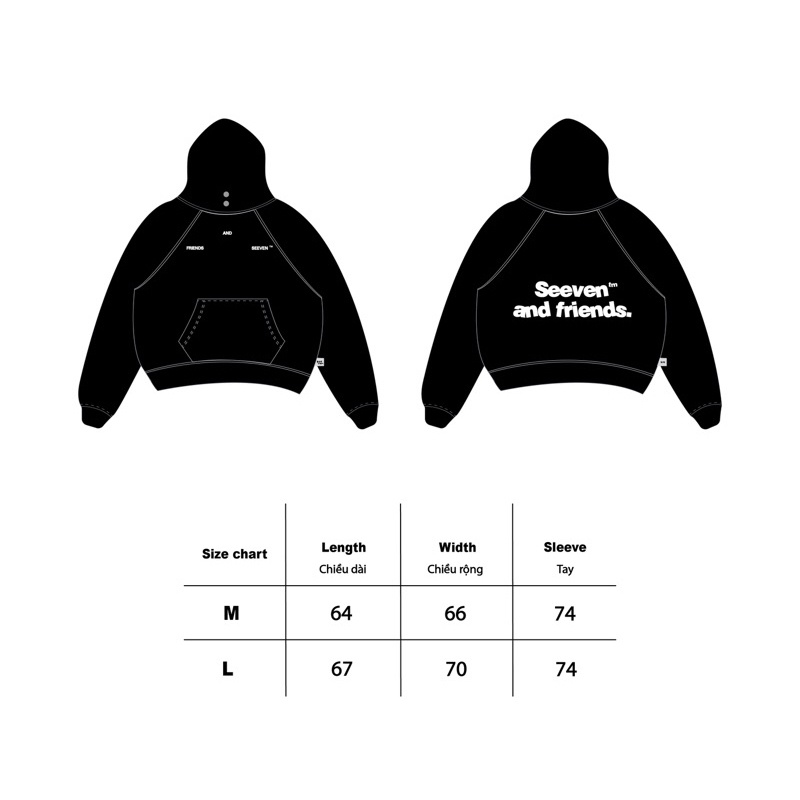 ÁO HOODIE RAGLAN SEEVEN BASIC - SS FORM BOXY