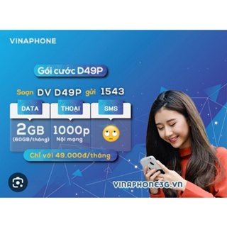 SIM VINAPHONE D49P, Fhappy 12 THÁNG 2GB NGÀY 1000P NỘI MẠNG CÓ ESIM