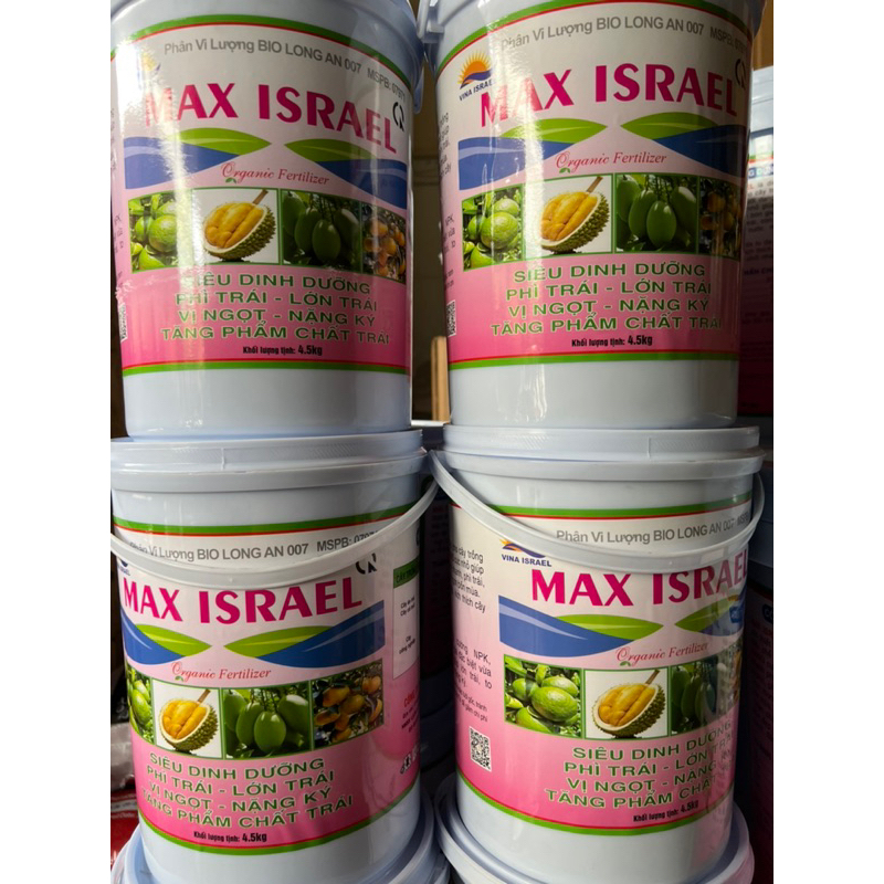 MAX ISRAEL xô 20 kg siêu dinh dưỡng phì trái , lớn trái , vị ngọt , nặng kí , tăng phẩm chất trái