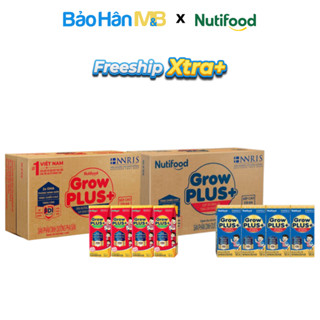 Sữa  Pha Sẵn Grow Plus NutiFood Đỏ + Xanh Có Đường và Ít Đường 110ml - 180ml (Thùng x 48H) - date luôn mới