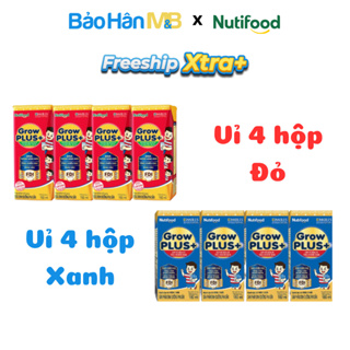 Lẻ Sữa Bột Pha Sẵn Grow Plus+ Đỏ và Xanh 110ml, 180ml  Lốc x 4H - Date