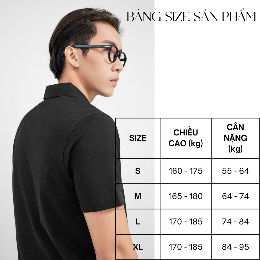 Áo Polo nam trơn tay ngắn HUDOMAN form slimfit chất vải cotton US cá sấu chống nhăn, bền màu AOPOLO-001