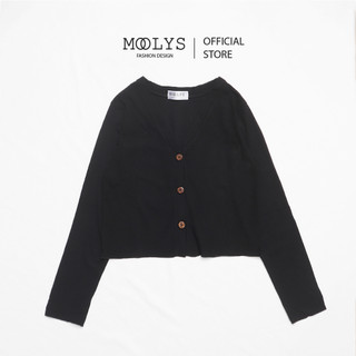 Áo croptop moolys cổ v dài tay mc015