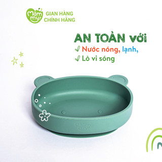 Bát silicon bạch kim kháng khuẩn cao cấp Mămmy Baby Bear Bowl với thiết kế thông minh dành cho bé từ 6 tháng tuổi