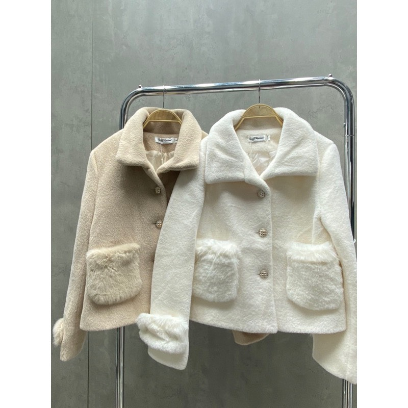 ÁO KHOÁC DẠ LÔNG PHỐI TAY